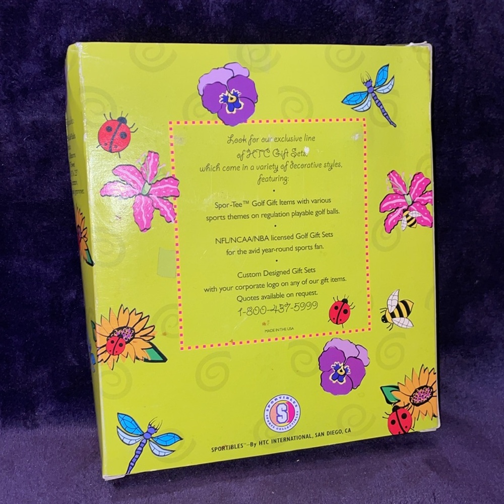 NIB Bugs & Blooms Playable Golf Balls & Towel Set - Picture 2 of 4